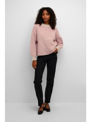 Kaffe Pullover in Rosa/ Beige