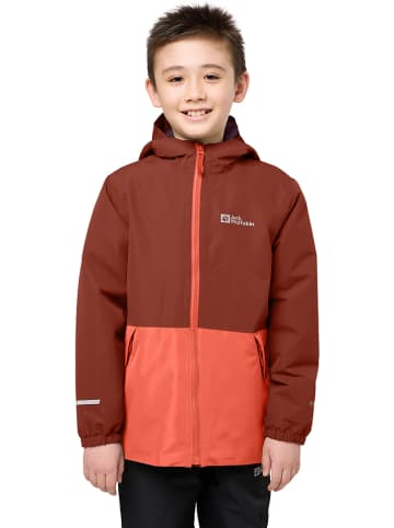 Jack Wolfskin Kurtka zimowa "Snowy Days" w kolorze brązowo-pomarańczowym