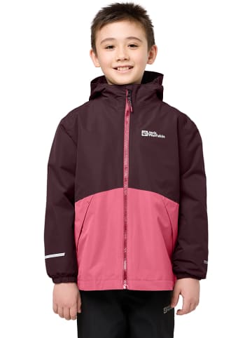Jack Wolfskin 3-in-1 functionele jas "Iceland" bordeaux/roze