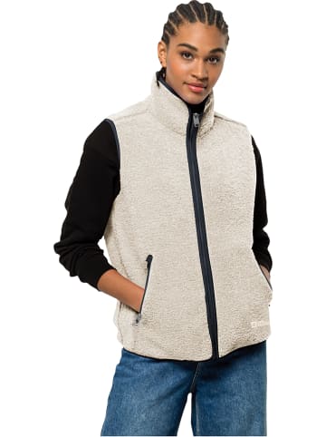 Jack Wolfskin Kamizelka polarowa "High Curl" w kolorze kremowym