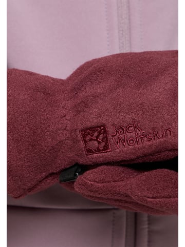 Jack Wolfskin Fingerhandschuhe "Fleece" in Bordeaux