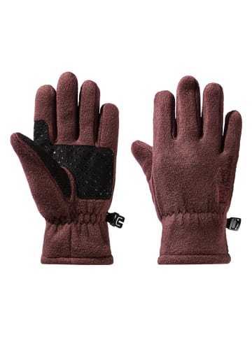 Jack Wolfskin Fingerhandschuhe "Fleece" in Bordeaux