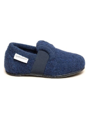 kitz-pichler Wollen pantoffels "Alpine Runner" donkerblauw