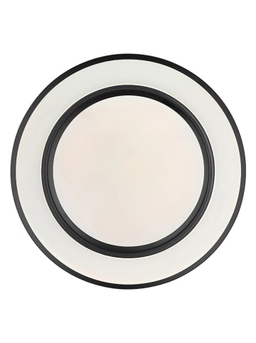 Globo lighting LED-Deckenleuchte in Schwarz/ Weiß - (H)7,5 x Ø 38 cm