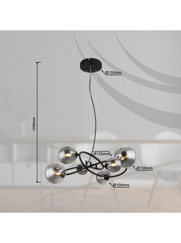 Globo lighting LED-Hängeleuchte in Schwarz - (L)62,2 x (B)58,8 x (H)120 cm