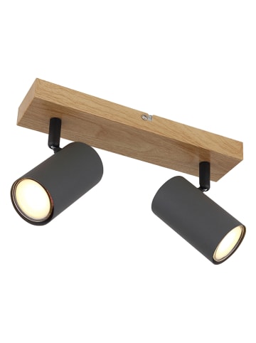 Globo lighting Plafonnière grijs/lichtbruin - (L)26 x (B)6 x (H)12 cm