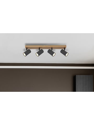 Globo lighting Deckenleuchte in Grau/ Hellbraun - (L)56 x (B)6 x (H)12 cm