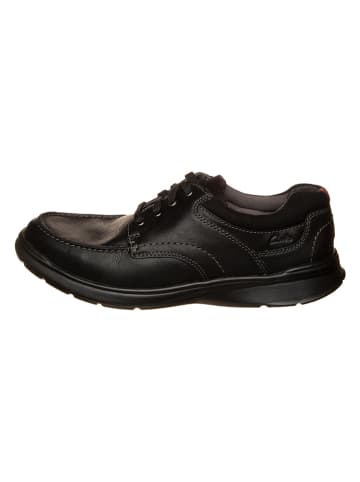 Clarks Leder-Schnürschuhe "Cotrell Edge" in Schwarz