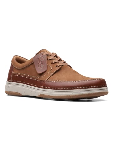 Clarks Leder-Schnürschuhe ''Nature 5 Lo'' in Hellbraun