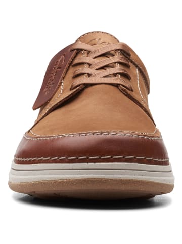 Clarks Leder-Schnürschuhe ''Nature 5 Lo'' in Hellbraun