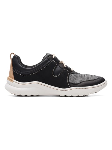 Clarks Leder-Sneakers ''Teagan Lace'' in Schwarz/ Grau