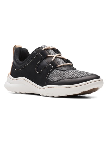 Clarks Leren sneakers ''Teagan Lace'' zwart/grijs