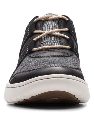 Clarks Leren sneakers ''Teagan Lace'' zwart/grijs