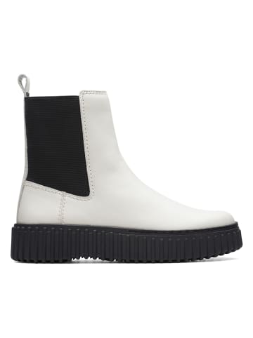 Clarks Leder-Chelsea-Boots ''Torhill Maple'' in Weiß