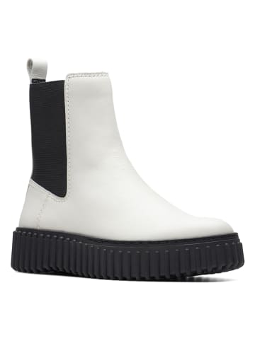 Clarks Leder-Chelsea-Boots ''Torhill Maple'' in Weiß