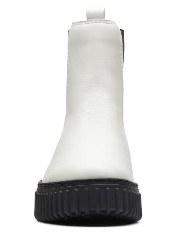 Clarks Skórzane sztyblety ''Torhill Maple'' w kolorze białym