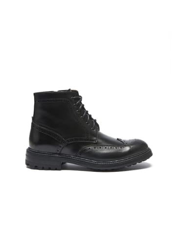 Frank Daniel Leder-Boots in Schwarz