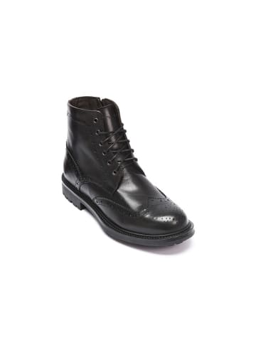 Frank Daniel Leder-Boots in Schwarz