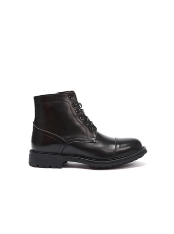 Frank Daniel Leder-Boots in Schwarz