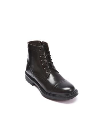 Frank Daniel Leder-Boots in Schwarz