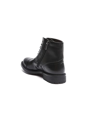 Frank Daniel Leder-Boots in Schwarz