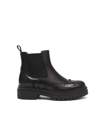 Frank Daniel Leder-Chelsea-Boots in Schwarz