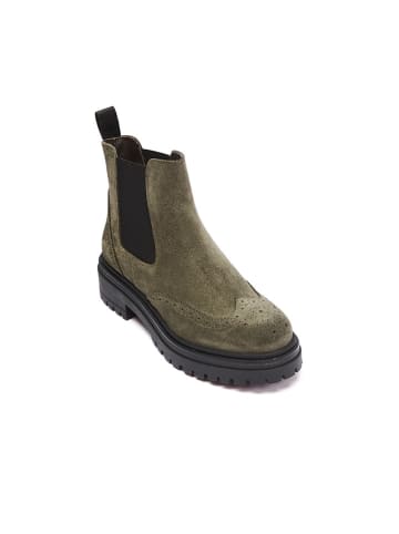 Frank Daniel Leren chelseaboots kaki