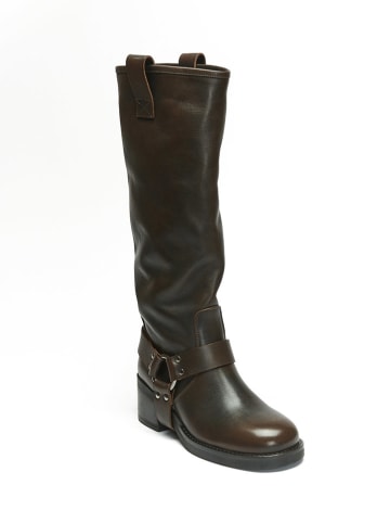 Frank Daniel Leder-Stiefel in Braun
