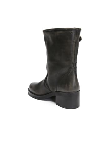 Frank Daniel Leder-Stiefeletten in Schwarz