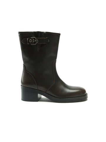 Frank Daniel Leder-Stiefeletten in Braun