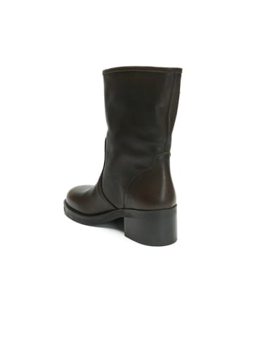 Frank Daniel Leder-Stiefeletten in Braun