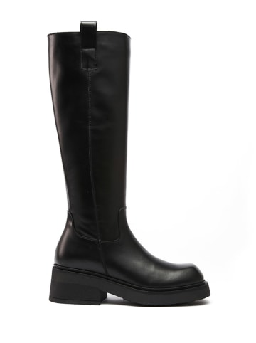 Frank Daniel Leder-Stiefel in Schwarz