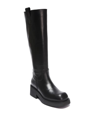 Frank Daniel Leder-Stiefel in Schwarz