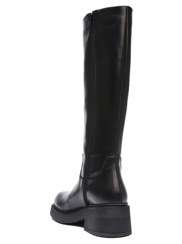 Frank Daniel Leder-Stiefel in Schwarz