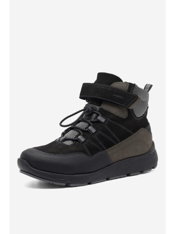 Lasocki Leren boots zwart/grijs