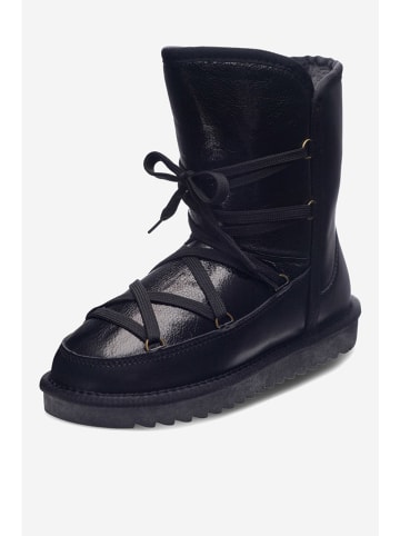 Lasocki Leren winterboots zwart