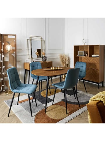 Rétro Chic Esszimmerstuhl ''Mateo'' in Blau - (B)45 x (H)88 x (T)52 cm
