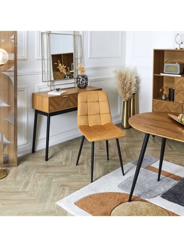 Rétro Chic Eetkamerstoel "Mateo" geel - (B)45 x (H)88 x (D)52 cm