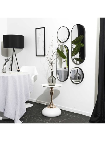 Rétro Chic Bijzettafel "Portobello" wit/goudkleurig - (H)54 - Ø 38 cm