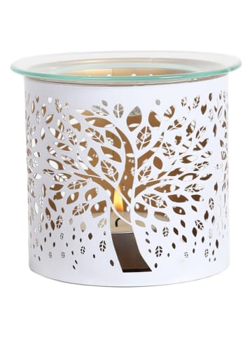 Woodbridge Geurlamp "Tree of Life" wit - (H)10,5 x Ø 10,5 cm