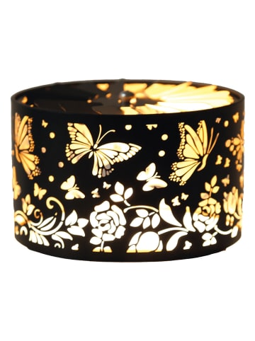 Woodbridge Carrousel kaarshouder "Butterfly" zwart/goudkleurig - Ø 13 cm