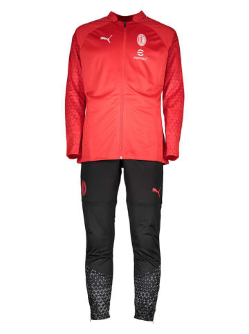 Puma Trainingsanzug in Rot/ Schwarz