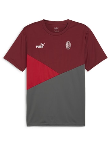 Puma Koszulka piłkarska "ACM" w kolorze turkusowo-czerwonym