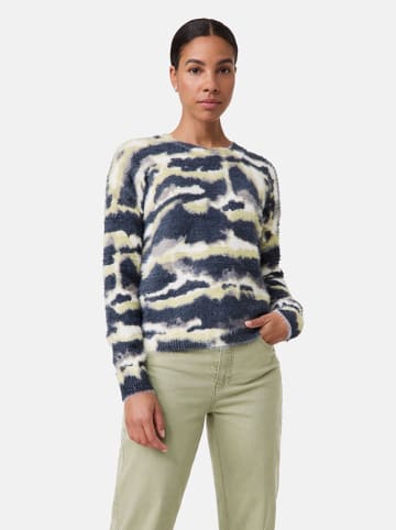 TAIFUN Pullover in Weiß/ Creme/ Blau