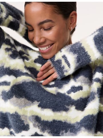 TAIFUN Pullover in Weiß/ Creme/ Blau