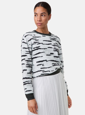 TAIFUN Pullover in Weiß/ Schwarz