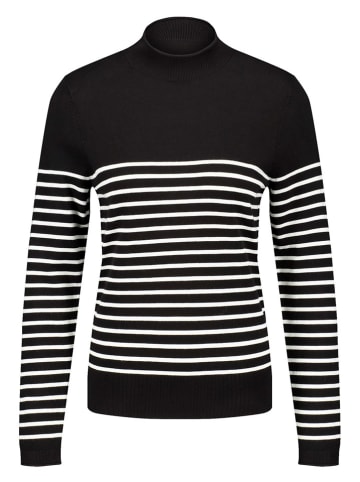 TAIFUN Pullover in Schwarz/ Weiß