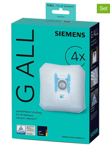 Siemens 4er-Set: Staubsaugerbeutel in Weiß