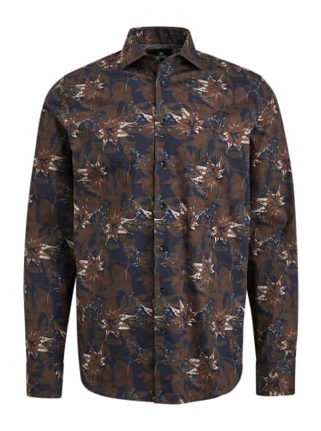 Vanguard Blouse donkerblauw/bruin