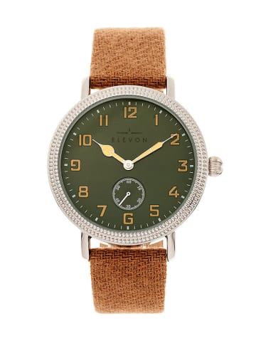 Elevon Quarzuhr "Northrop" in Hellbraun/ Silber/ Khaki